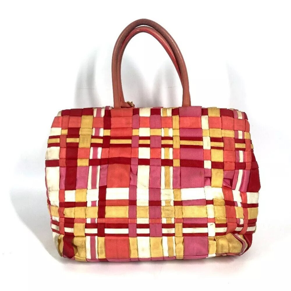 PRADA BN1653 Multicolore Logo braid Shoulder Bag Tote Bag Handbag Shoulder Bag - Picture 2 of 16